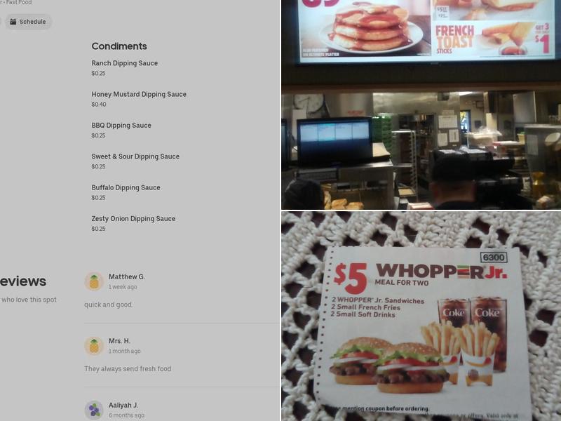 Burger King Menu
