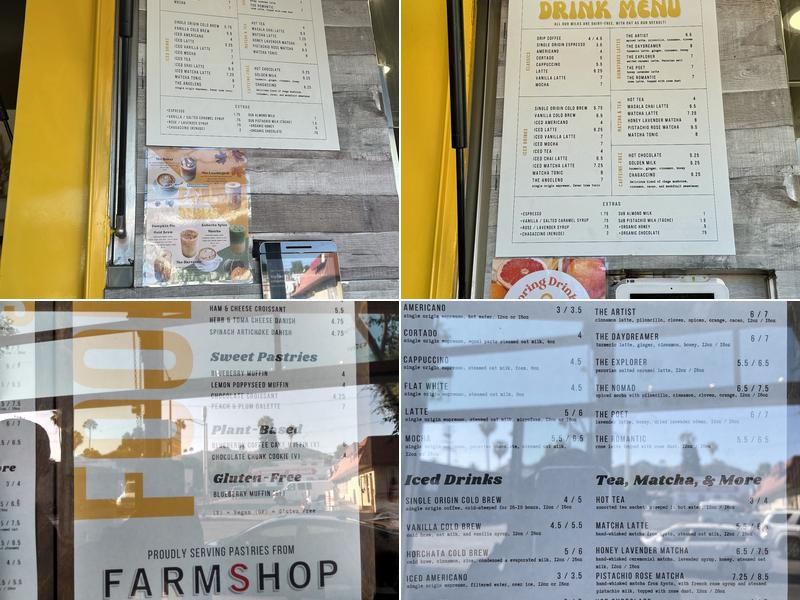 Farm Cup Coffee Menu