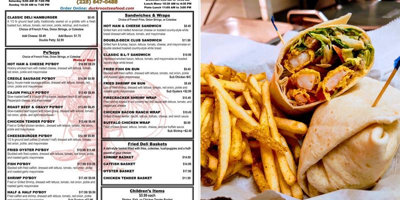 Duckroost Seafood and Deli Menu