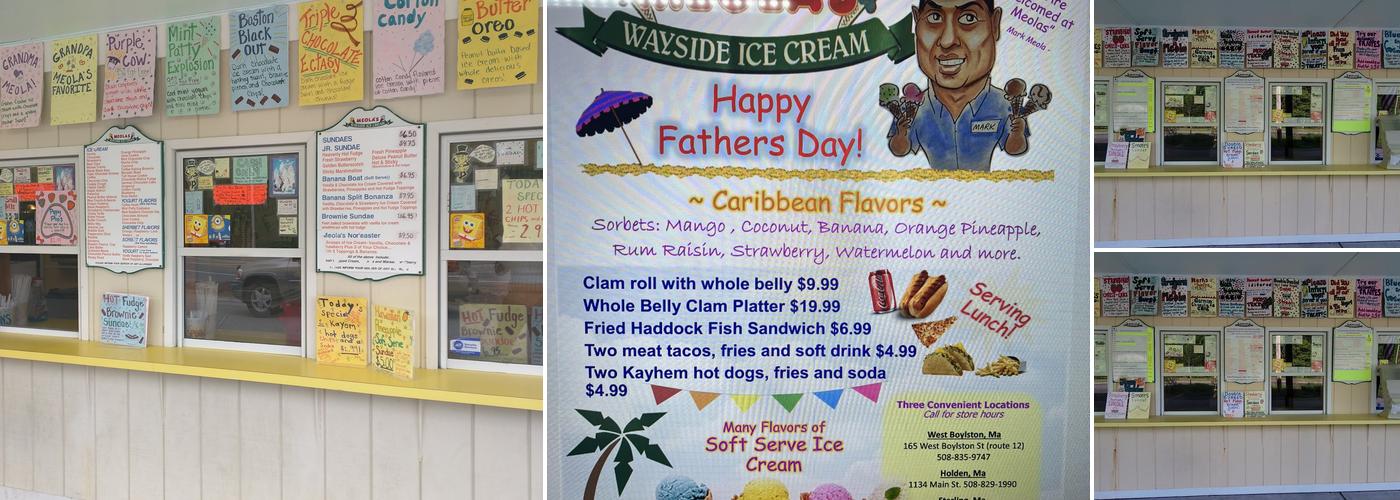 Meola's Wayside Ice Cream Menu