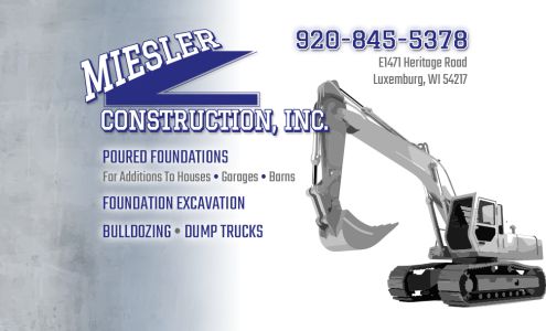 Miesler Construction E1471 Heritage Rd, Luxemburg Wisconsin 54217