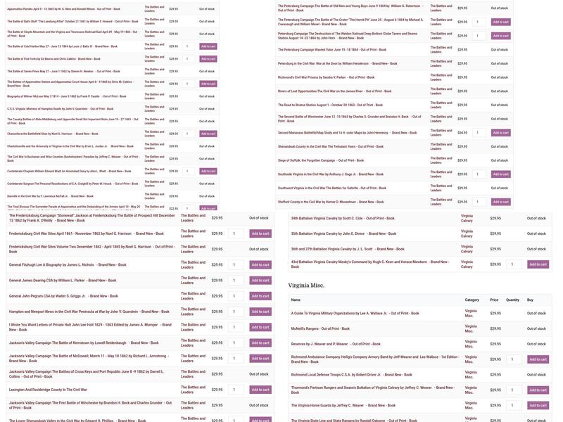 Baine’s Books & Coffee Menu