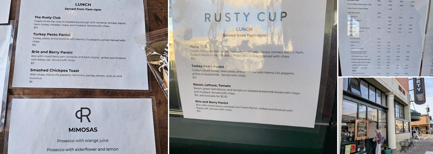 Rusty Cup Menu