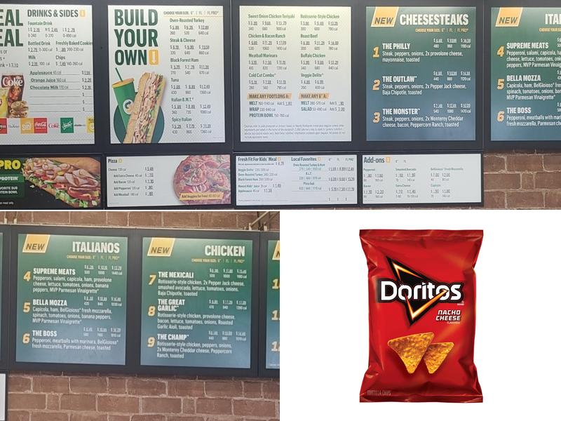 Subway Menu