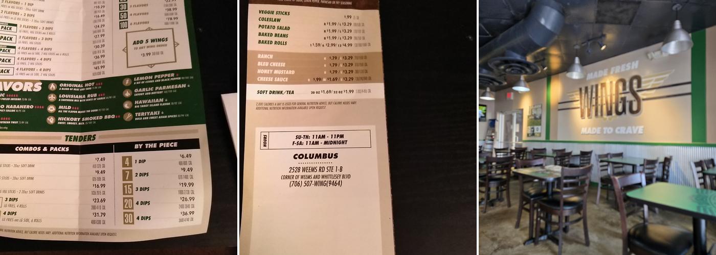Wingstop Menu