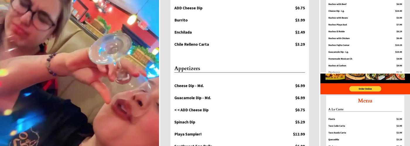 El Rodeo Menu