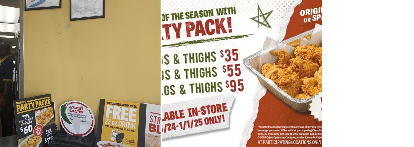 Church's Texas Chicken Menu