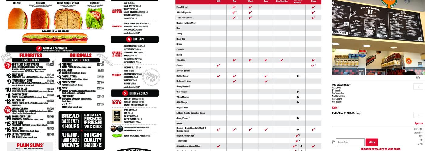 Jimmy John's Menu