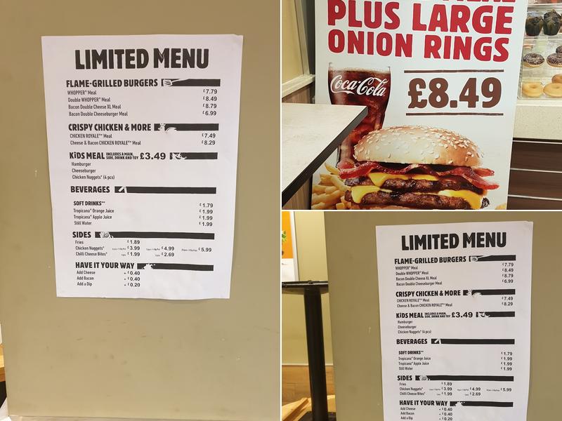 Burger King Menu