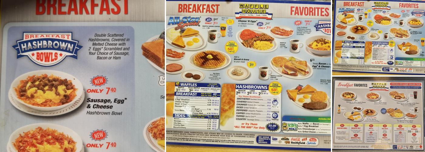 Waffle House Menu