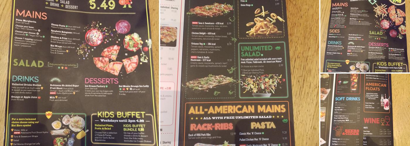 Pizza Hut Menu