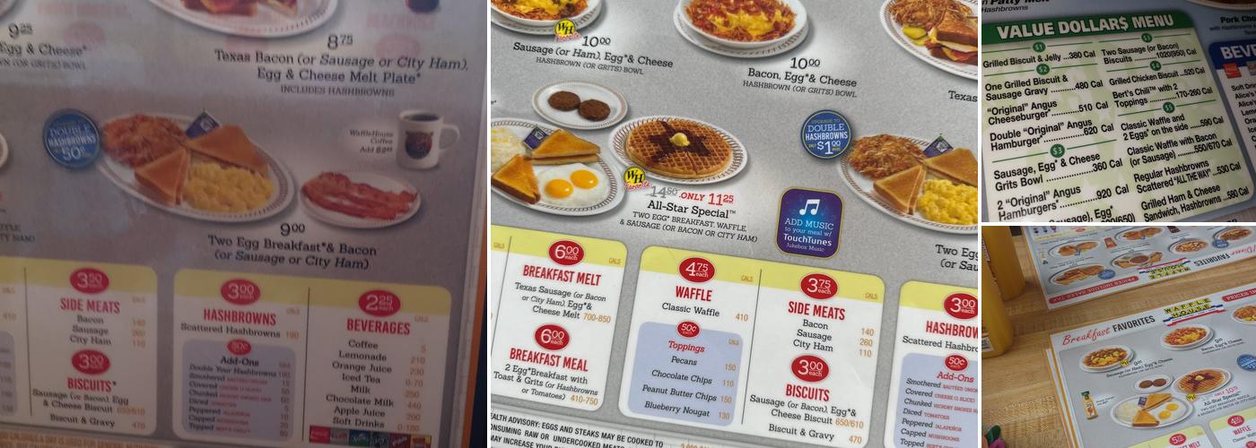 Waffle House Menu
