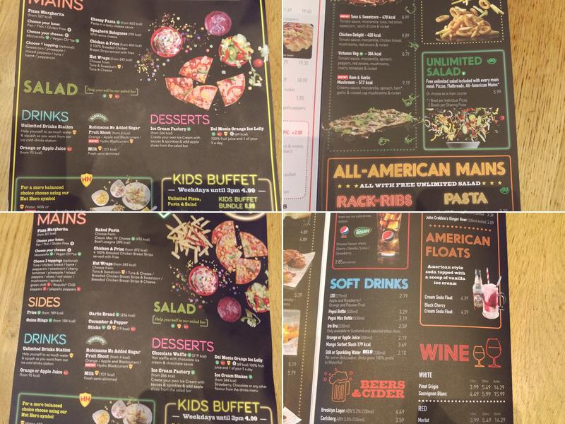 Pizza Hut Menu