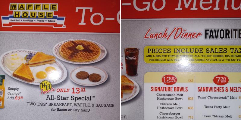 Waffle House Menu