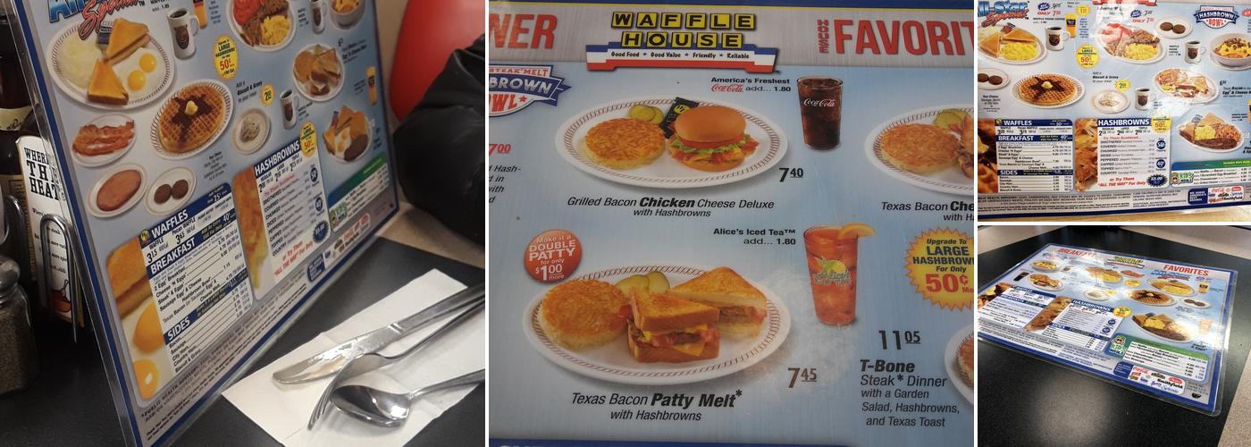 Waffle House Menu