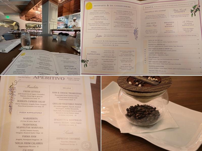 Casa Don Alfonso Menu