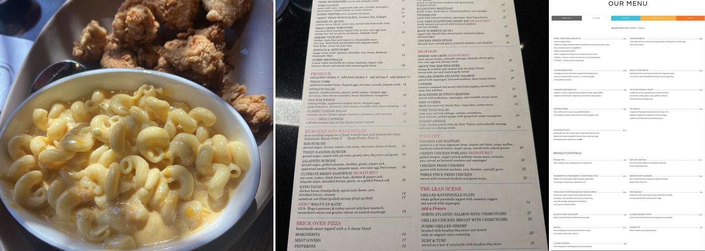 The Rim Waterside Menu