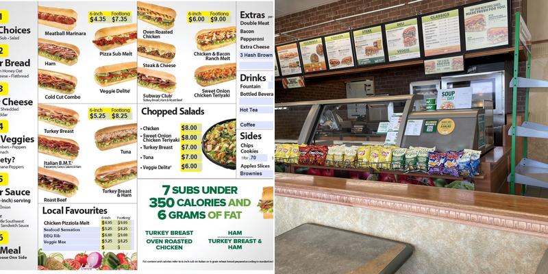 Subway Menu