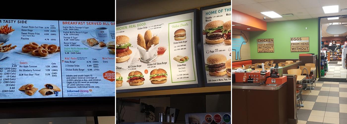 A&W Canada Menu