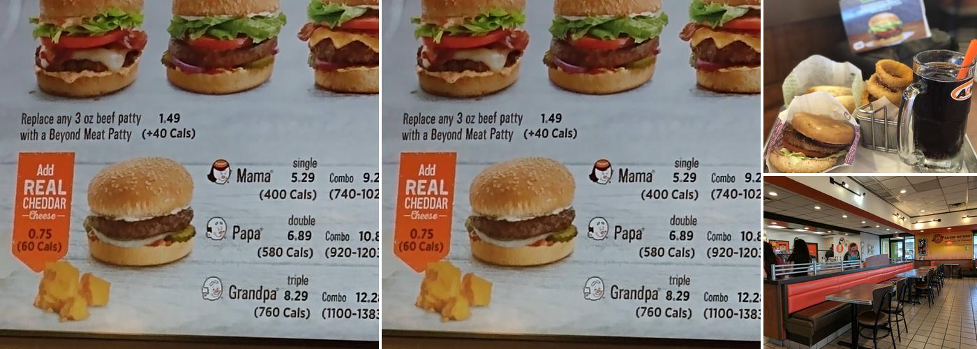 A&W Canada Menu