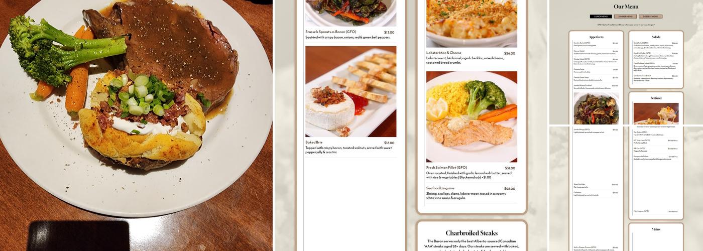 CattleBaron Menu
