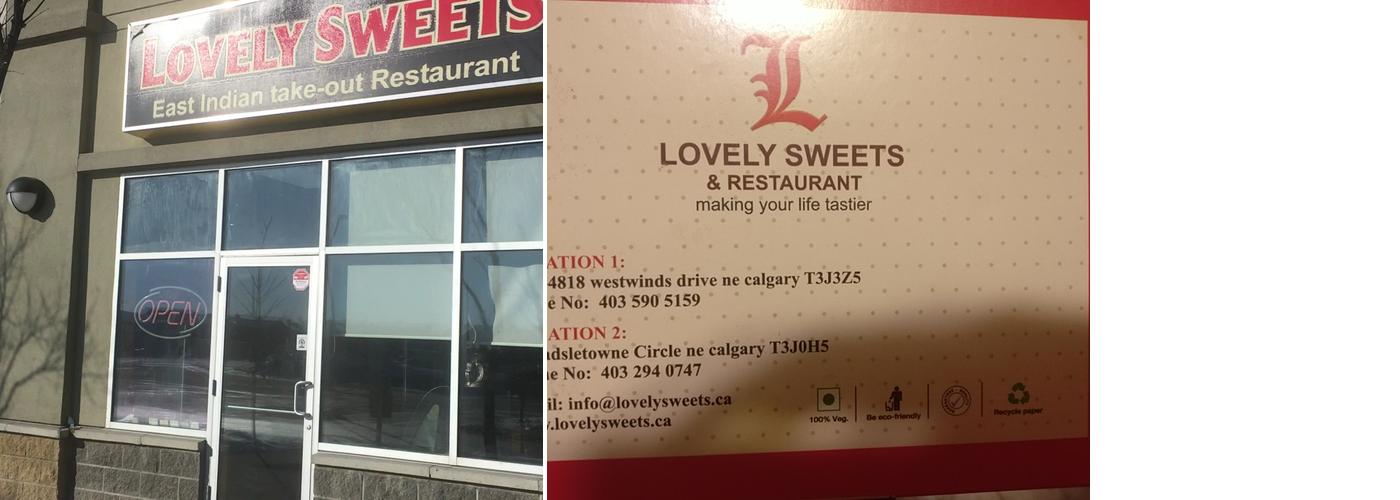 Lovely Sweets Menu