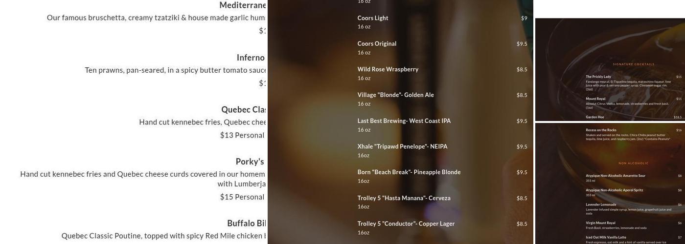 Spot On Kitchen & Bar Menu