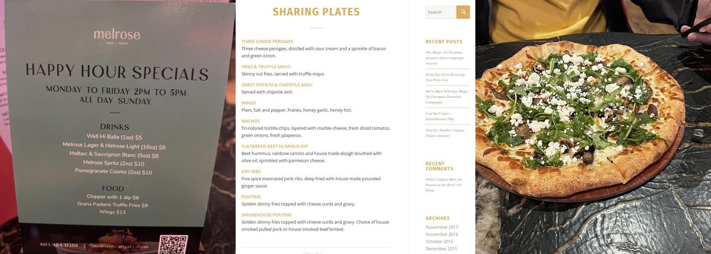 Melrose Menu