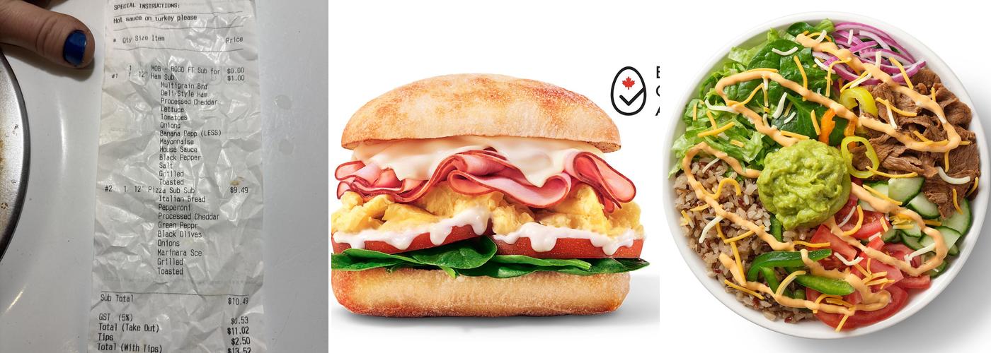 Subway Menu
