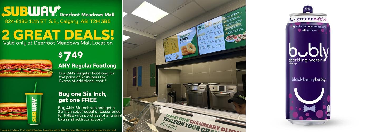 Subway Menu