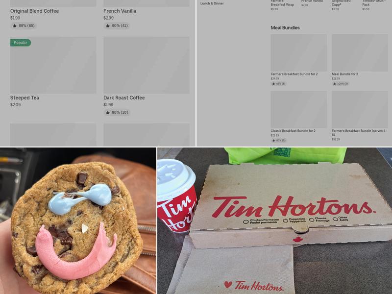 Tim Hortons Menu