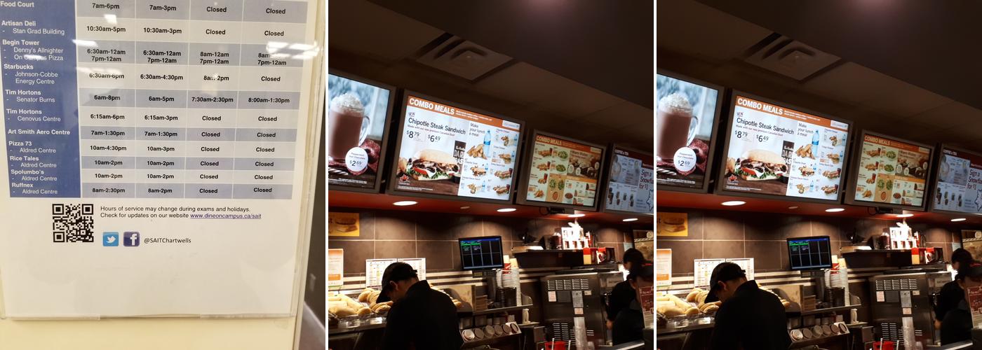 Tim Hortons Menu