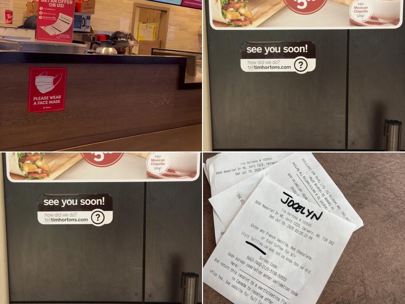 Tim Hortons Menu