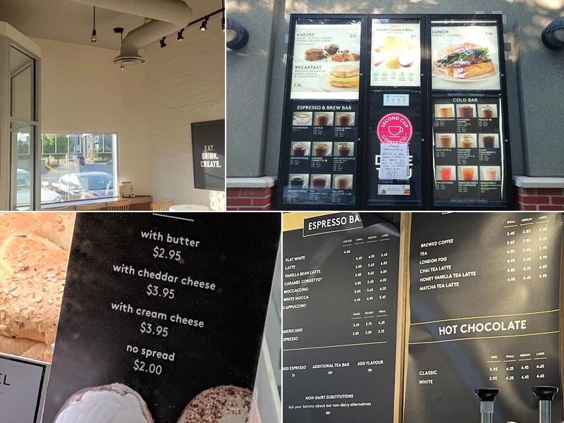 Second Cup Café Menu