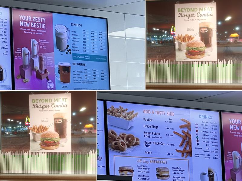 A&W Canada Menu
