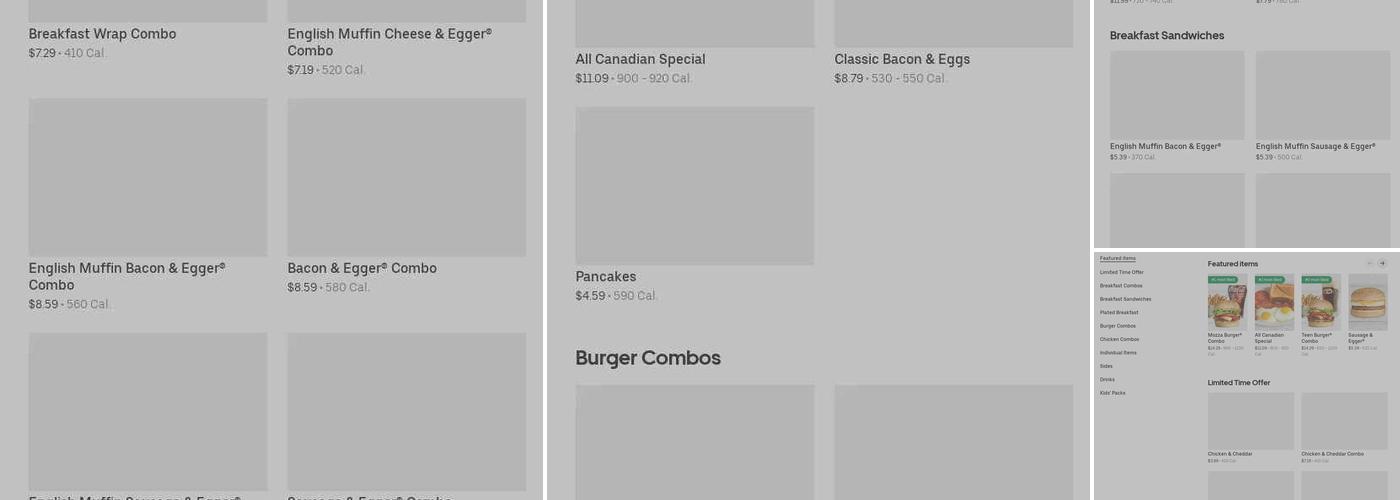 A&W Canada Menu