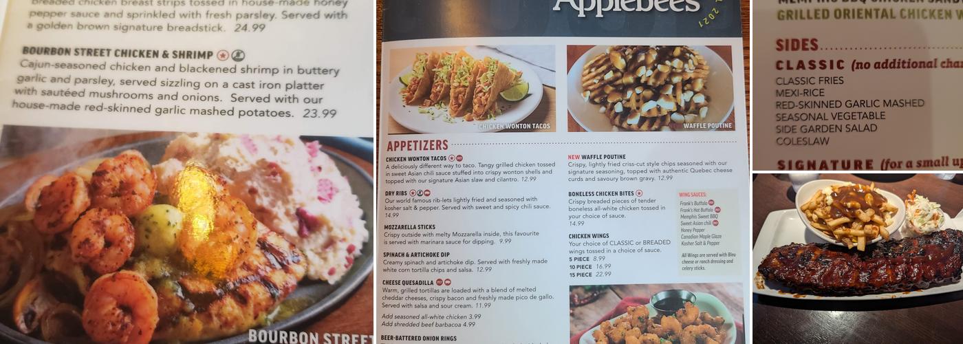 Applebee's Menu