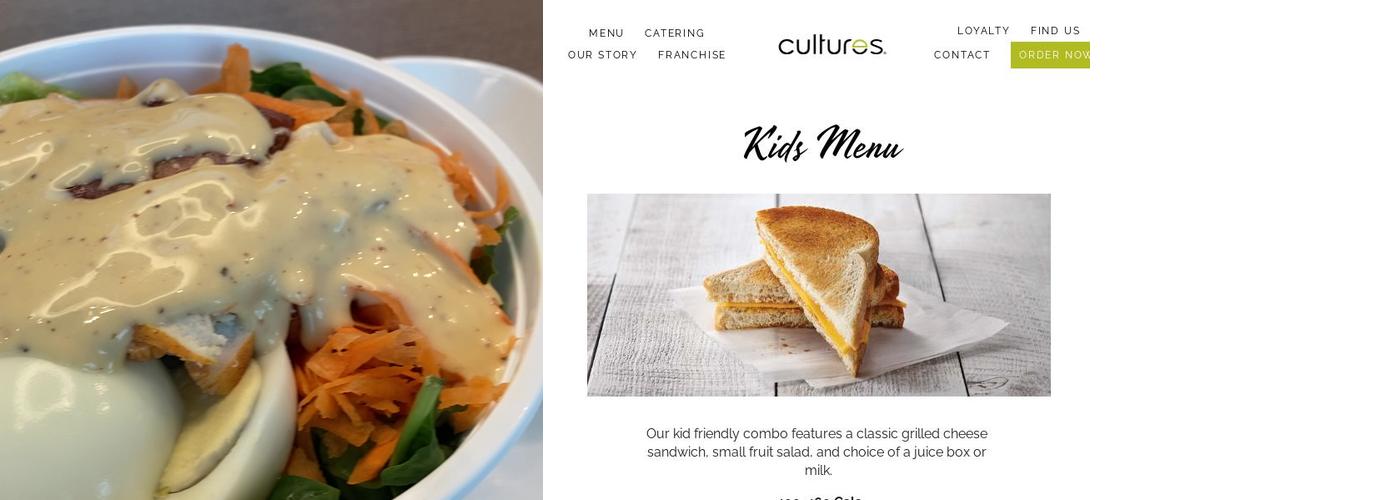 Cultures Menu