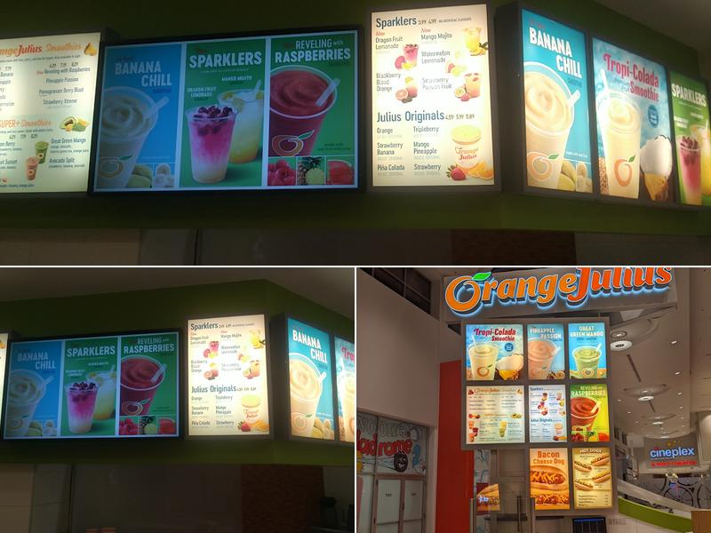 Orange Julius Menu