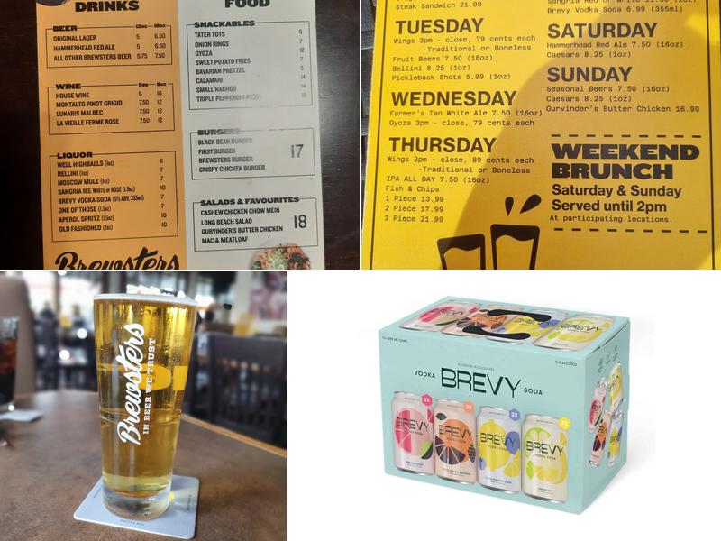 Brewsters Brewing Company and Restaurant - Crowfoot Menu