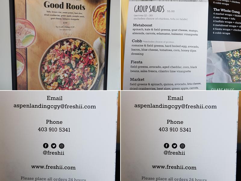 Freshii Menu