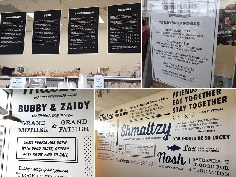 Grumans Delicatessen Britannia Menu