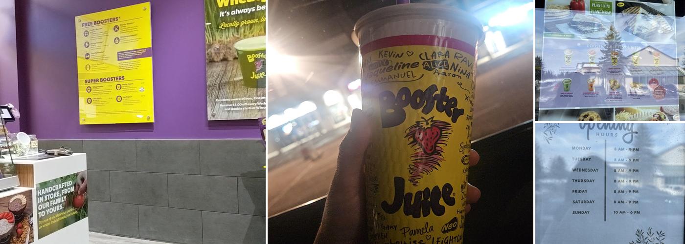 Booster Juice Menu