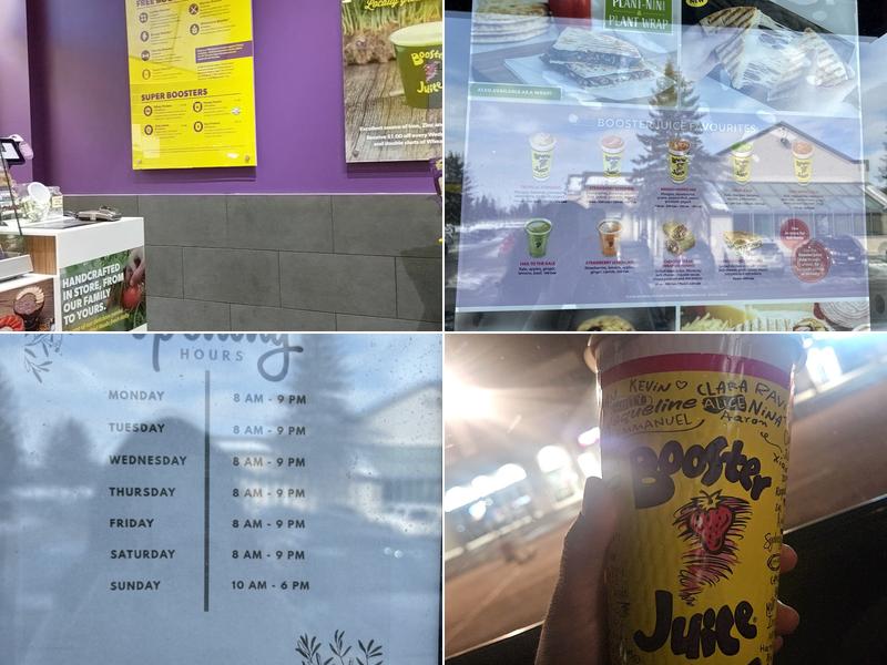 Booster Juice Menu