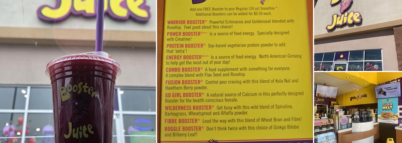 Booster Juice Menu