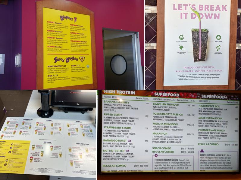 Booster Juice Menu