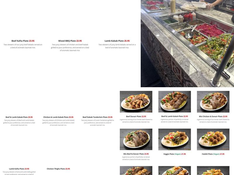 Jerusalem Shawarma Shawnessy Menu