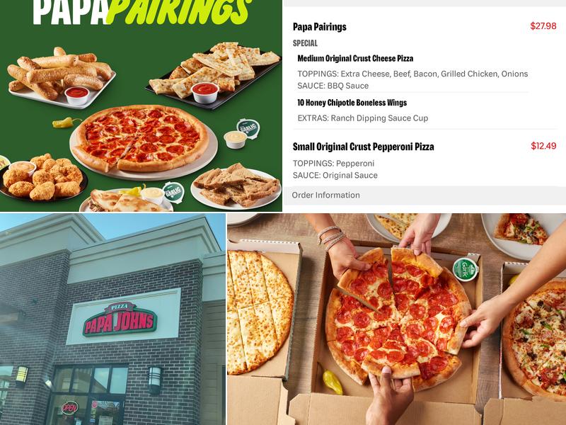 Papa John's Pizza Menu