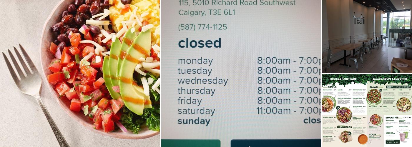 Freshii Menu