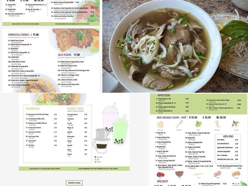 Pho Hoan Pasteur (Mahogany) Menu